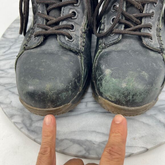 Dr Martens Men 8 Boots Black Industrial Steel Toe Safety Slip Resistant Work main image 4